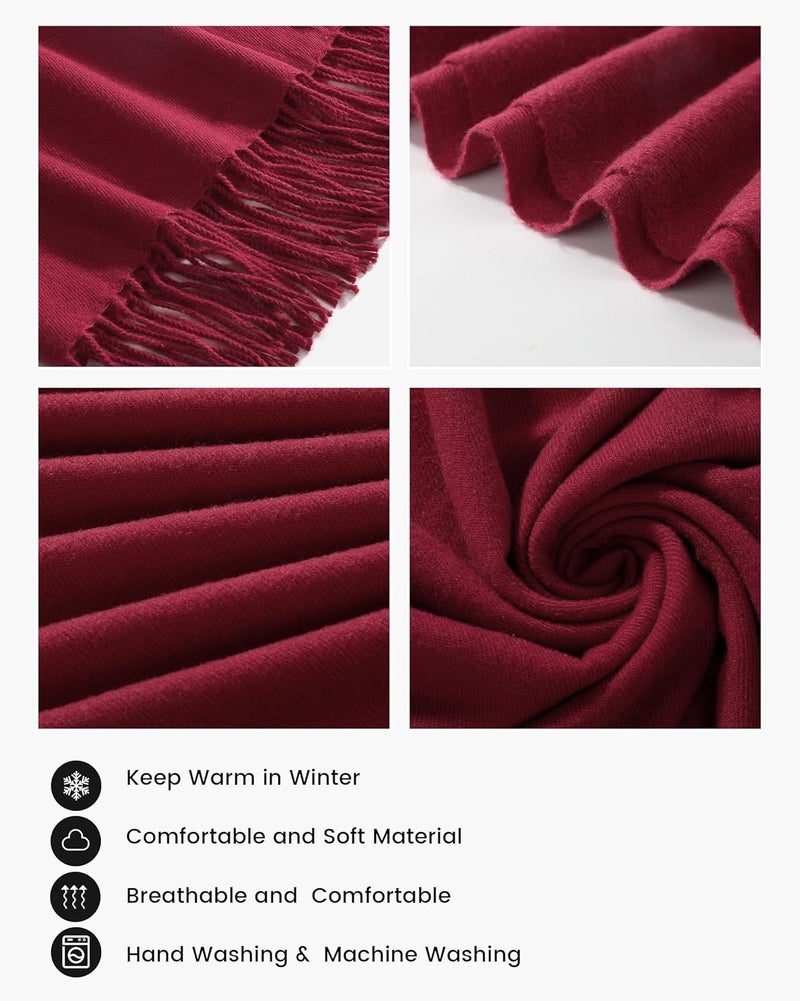 Ymomode Store Scarfs for Women Pashmina Shawls and Wraps for Evening Dress Bridesmaid Wedding Bridal Winter Warm Long Large Scarves - Image 3